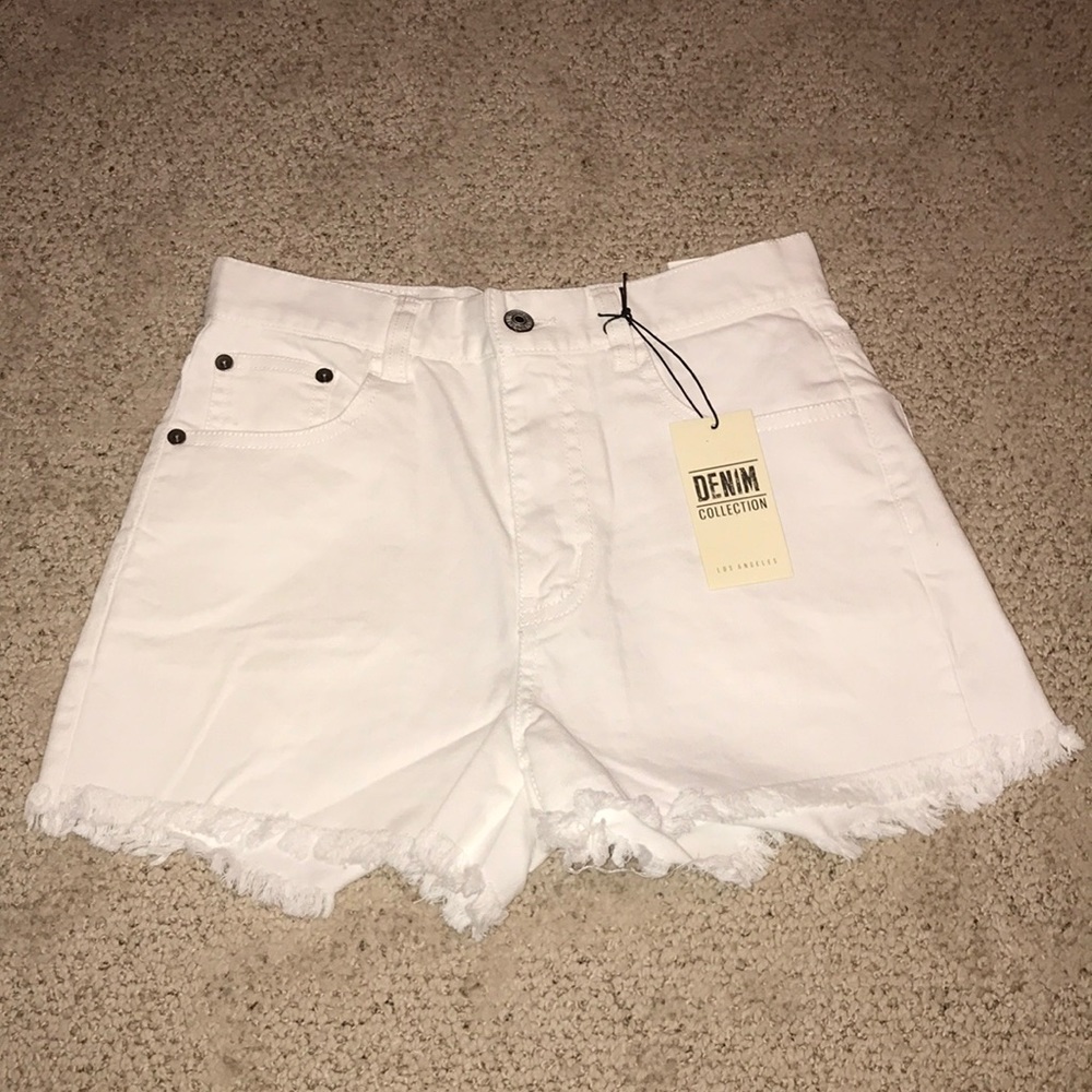 White Denim Shorts